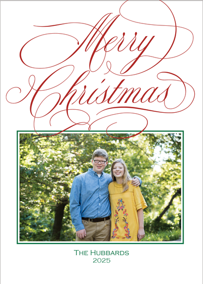 Holiday Photo Card   |    Flourished Merry Christmas