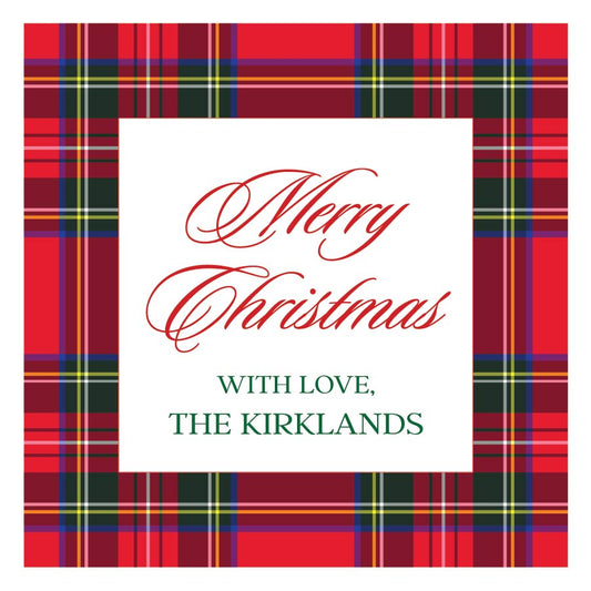 Holiday Gift Tag     |    Tis the Season Red Plaid