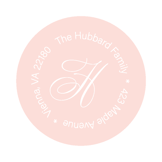 Holiday    |    Round Address Label   |   Dreaming of a Pink Christmas