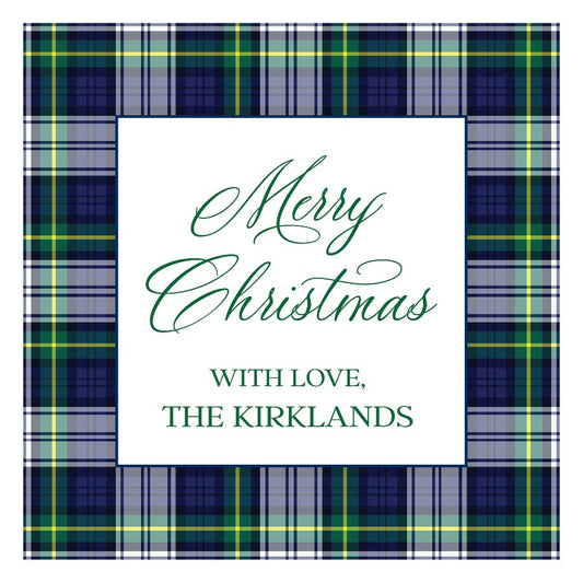 Holiday Gift Tag     |    Tis the Season Blue Plaid