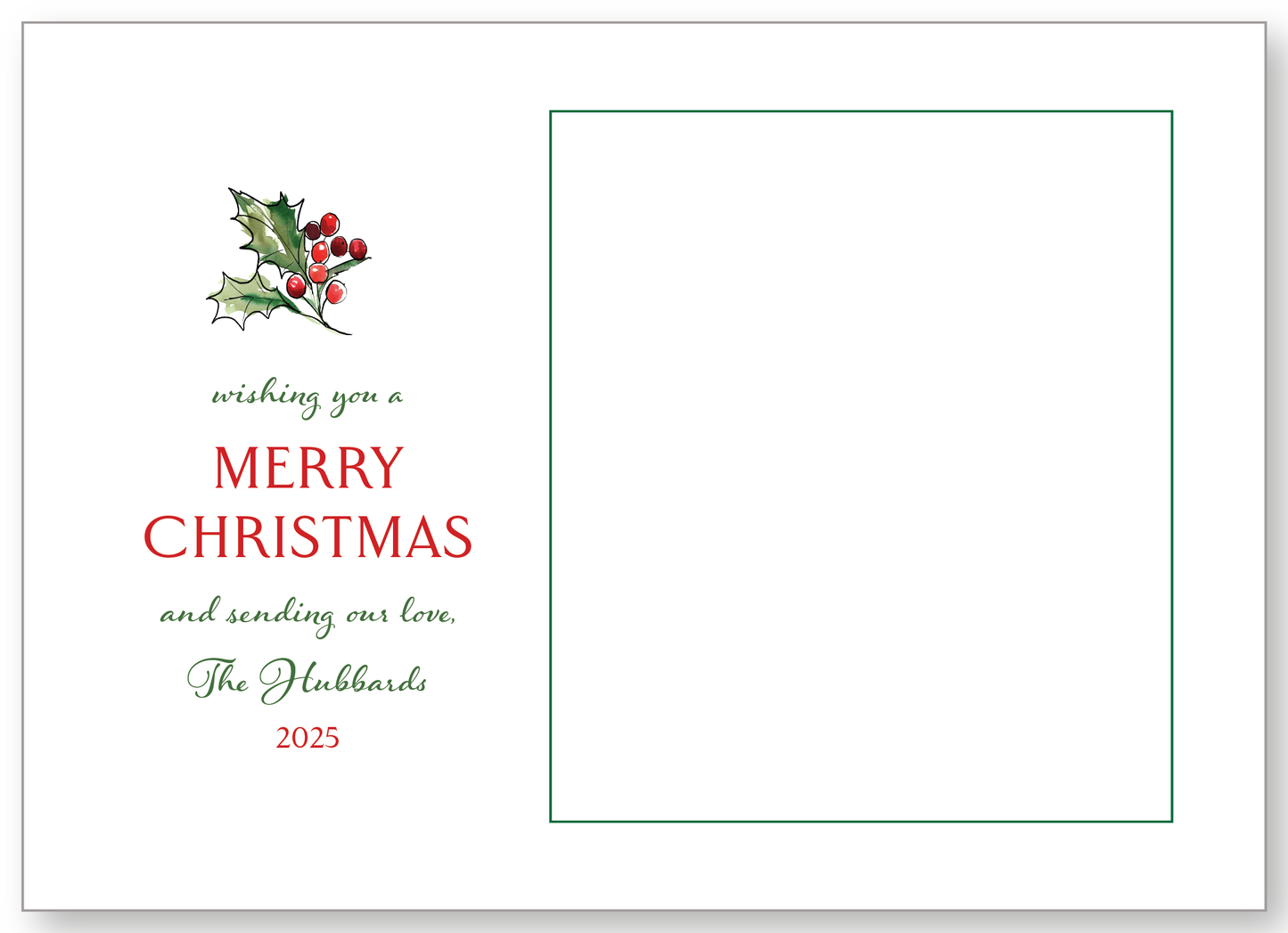 Holiday Photo Card    |    Holly Jolly Christmas