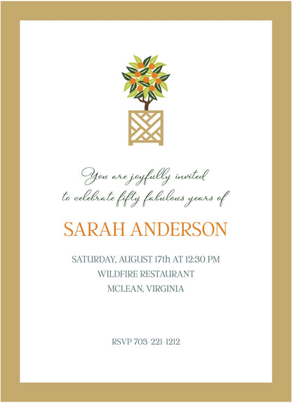 Invitation  |    Orange Topiary