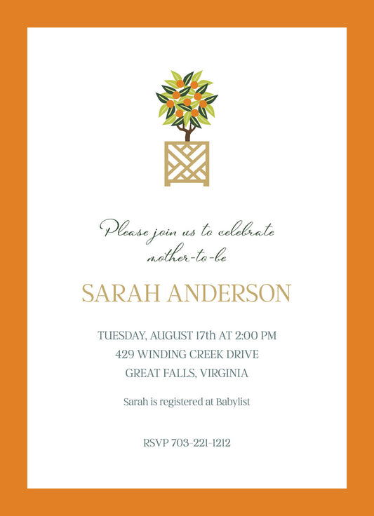 Invitation  |    Orange Topiary