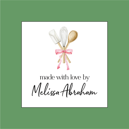 Holiday Gift Tag or Sticker  |   Kitchen Spoons
