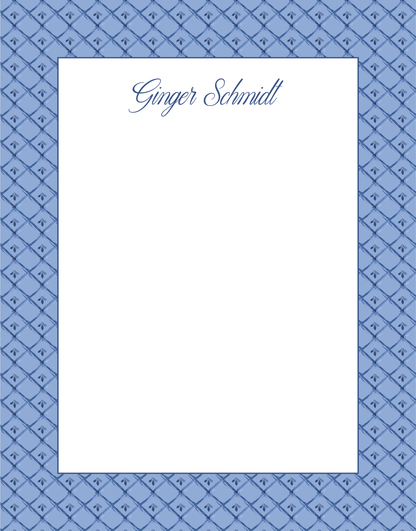 Notepad  |    Blue Pattern Border