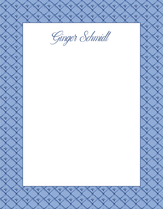 Notepad  |    Blue Pattern Border