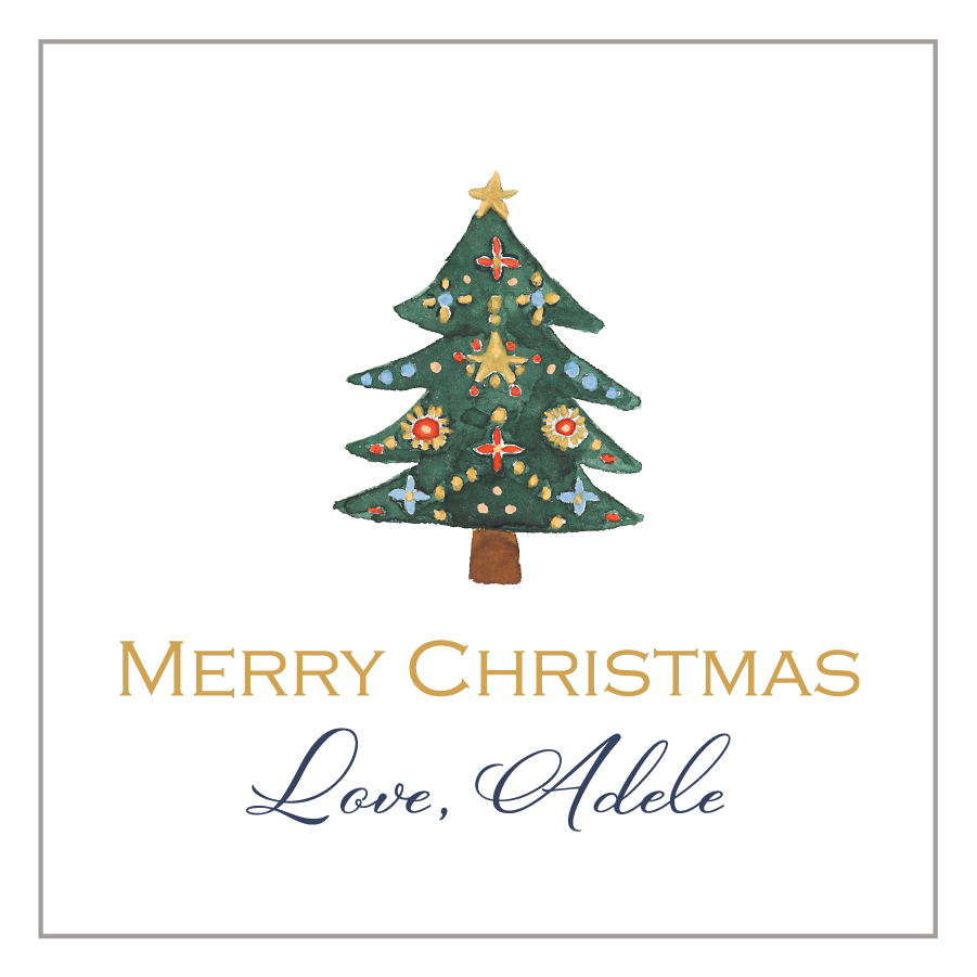 Holiday Gift Tag or Sticker    |    Nutcracker Tree