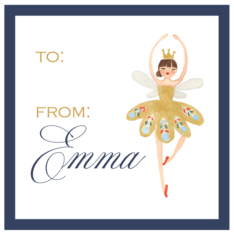 Holiday Gift Tag or Sticker   |   Nutcracker Ballerina