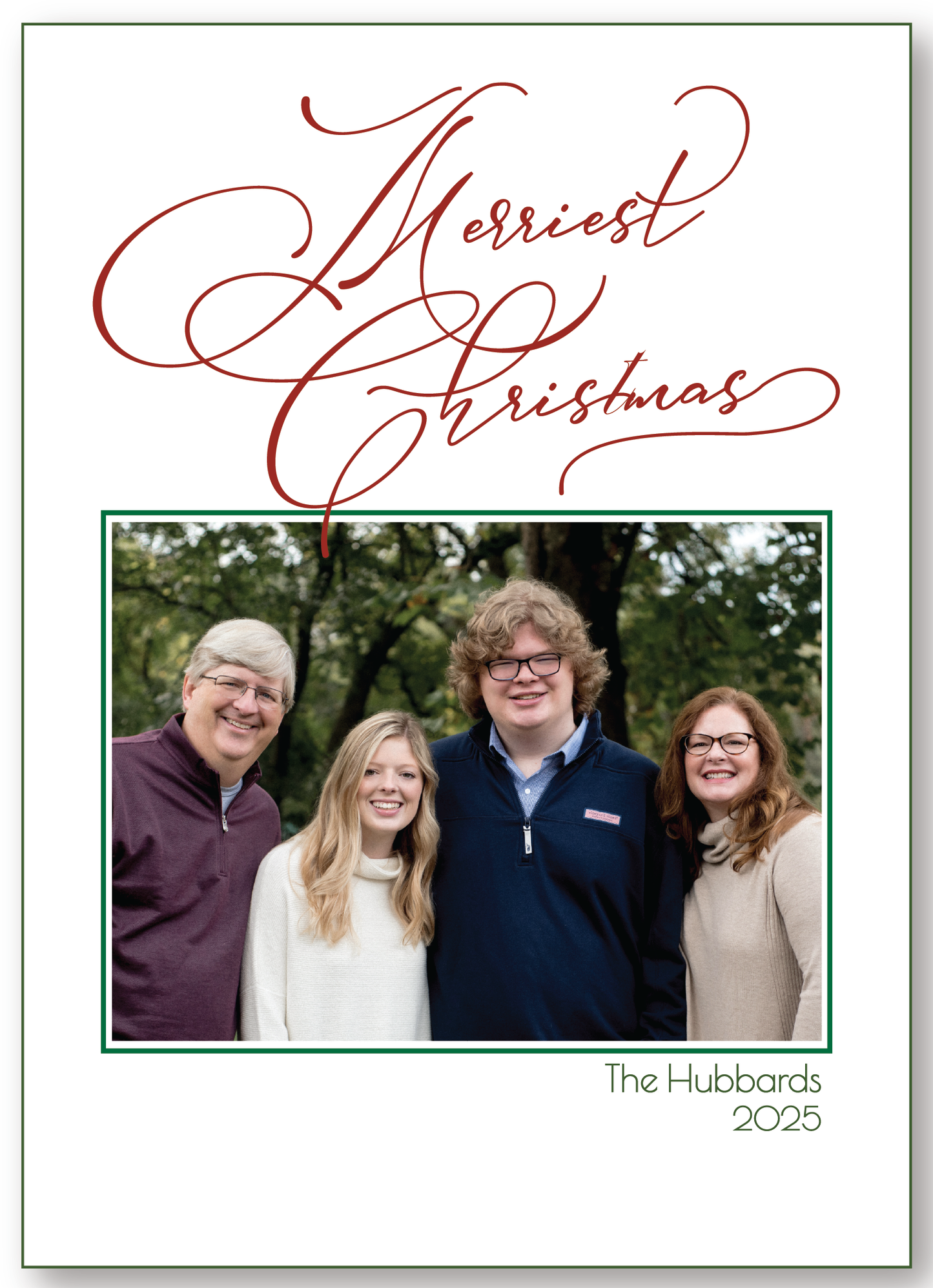 Holiday Photo Card - Merriest Christmas/Fun Font