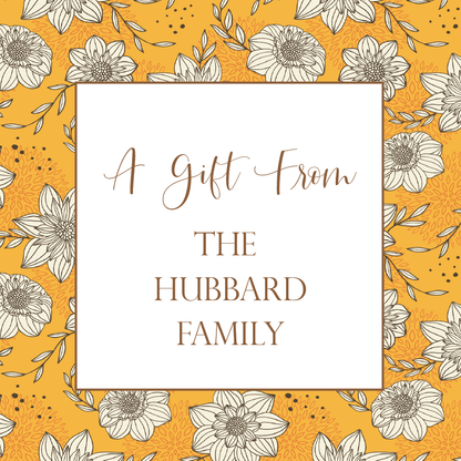 Gift Tag or Sticker   |    Fall Yellow Floral