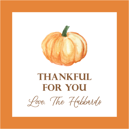 Gift Tag or Sticker   |   Pumpkin Thankful for You