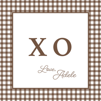 Gift Tag and Sticker    |    XO Gingham     (More Color Choices)