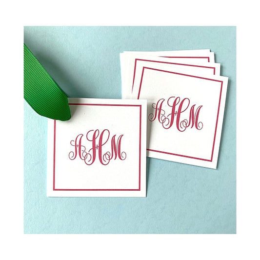 Gift Tag or Sticker or Bag Tag    |    Traditional 3-Letter Monogram