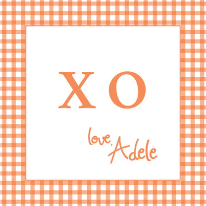 Gift Tag and Sticker    |    XO Gingham     (More Color Choices)